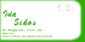 ida sikos business card